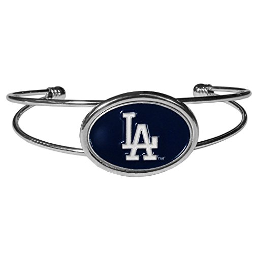 Siskiyou Gifts MLB Los Angeles Dodgers Womens Bracelet Double Bar Cuff, Team Colors, One Size