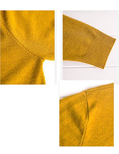 HaoMay Men's Slim Fit V Neck Pullovers Cashmere Knitted Sweater Jumper4