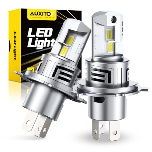 Image of AUXITO H4 Bulb - 900% Brighter Output, 40000LM 6500K Bright White, Simple Plug & Play, 60000Hr+ Long Lifespan, Pack of 2
