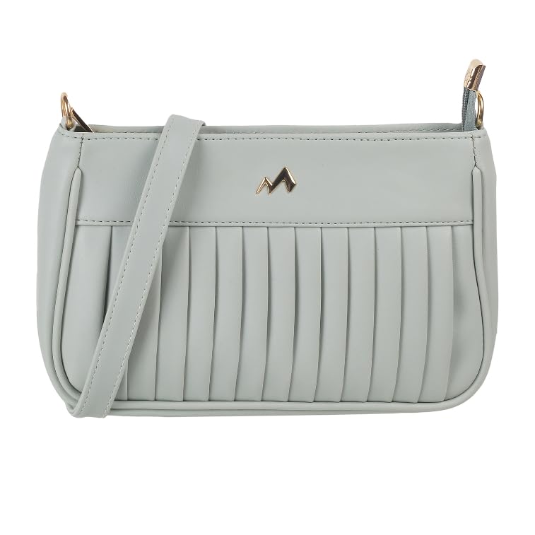 Metro Light Green Faux Leather Premium Zipper Casual Sling Bag For Women (B0C7VX1FH8) Amazon Price History, Amazon Price Tracker