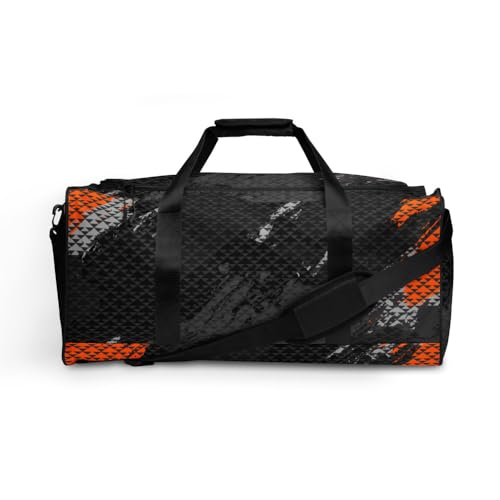 Orange and Black Abstract Duffle bag2