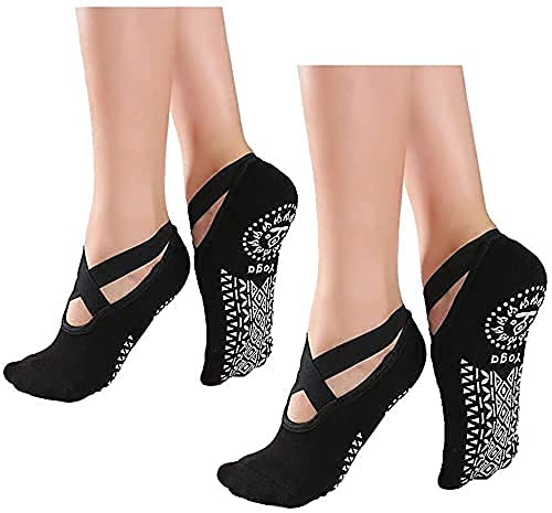Marrone Women's Anti Bacterial Anti-Skid Quarter Length Yoga/Pilates/Dance/Ballet Made With Bamboo Cotton Walking & Bikram Fitness Socks With Grips 1