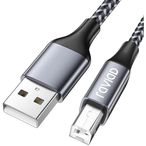 RAVIAD 2M USB Printer Cable for Various Devices Cover