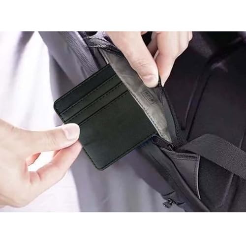 Credit Card Holder for Men with 4 Card Slots, RFID Blocking Mens Wallet Small Card Holder Wallet Ultrathin Design Business Card Holder Slim Wallet for Organize 4 Cards (Style 1, Black) 6