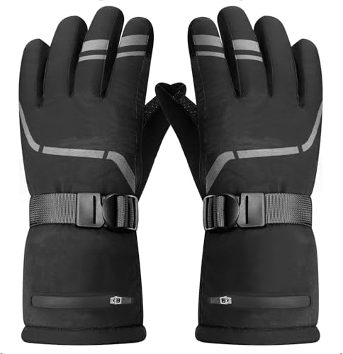 Warm Gloves for Cold Weather, Waterproof, Durable, Touchscreen Gloves for Men Women Black