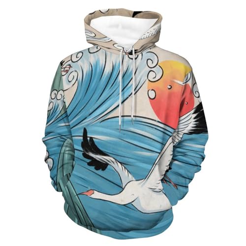 Sweatshirt pull pour homme femme UMENG avec imprimé artistique aquarelle original