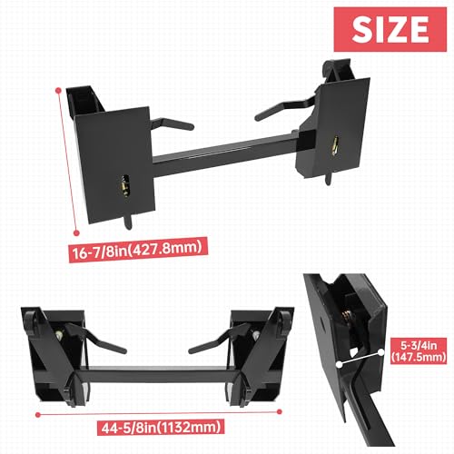 Image of ECOTRIC Skid Steer Quick Attach Adapter Quick Compatible with Loaders Skid