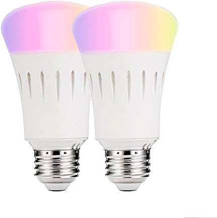 Smart Light Color Changing RGB LED Bulb(2-Pack), Wi-Fi enabled, 60W Equivalent Smartphone APP Controlled,Timing function, No Hub Required, Compatible with Amazon Alexa&Google Assitant