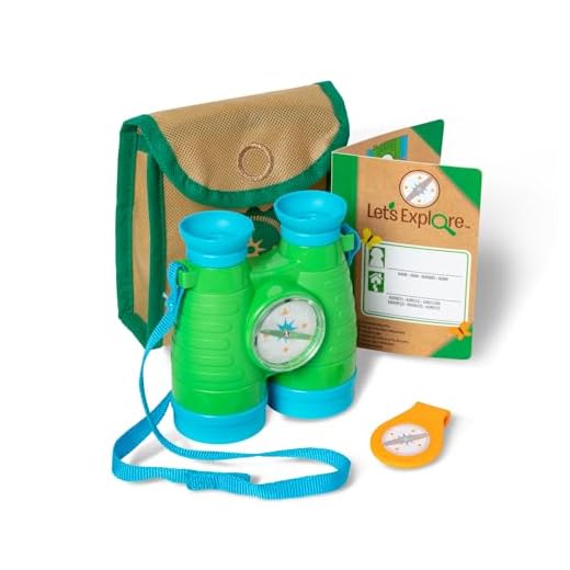 Melissa & Doug Let's Explore Juego de prismáticos y brújula, Juego de simulación, 3+ Regalo para niño o niña