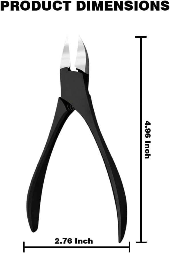 Germany - Apexay Cuticle Clippers – Professional Stainless Steel Cuticle Trimmer for Thick Nails, Ingrown Nails and Seniors, Sharp and Durable Blades for Salon and Home Use. (Black)