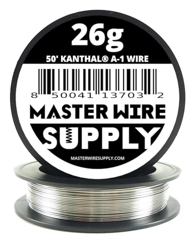 Kanthal A1-50' - 26 Gauge Wire - 50ft - 0.40mm - 0.016in - Master Wire Supply