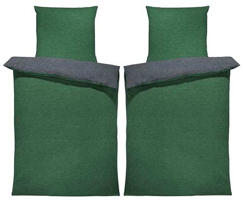 one-home Winter Bettwäsche Biber Meliert Baumwolle Flanell Kuschelig...