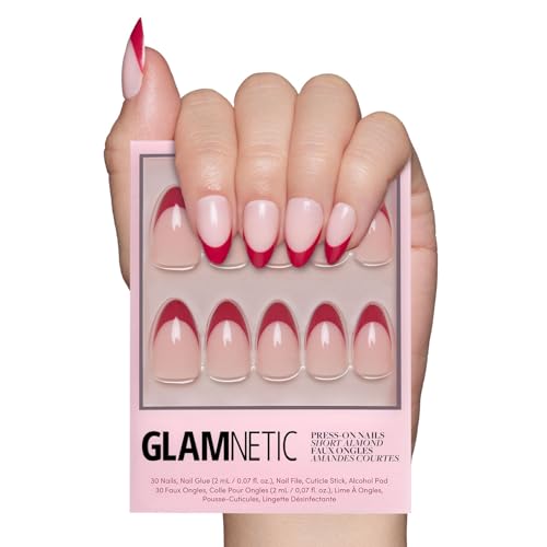 Valentines Day Glamnetic Press On Nails - Rose Garden | Semi-Tran...