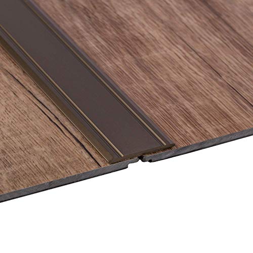 Gedotec perfil transición autoadhesivo SUPERFLACH riel Aluminio bronce anodizado | Ancho 30 mm | Longitud 200 cm | Perfil suelo laminado - baldosas - parquet UVM. - compensación de aluminio - 1 pieza
