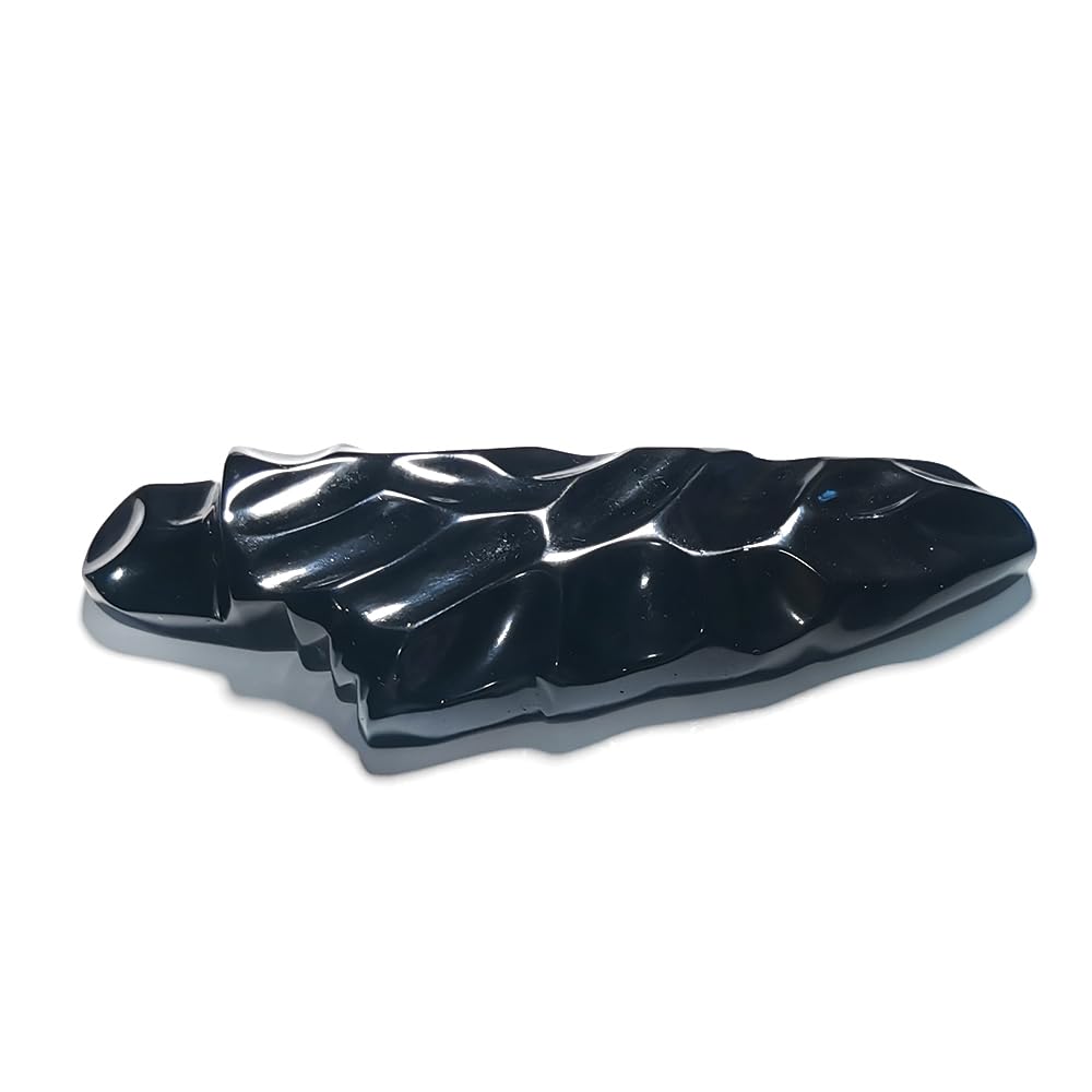 Healing Quartz 4 inches Natural Black Obsidian Knife Hand Carved Obsidian Dagger Quartz Crystal Knife Reiki Healing Crystal Stone Crafts Home Decoration