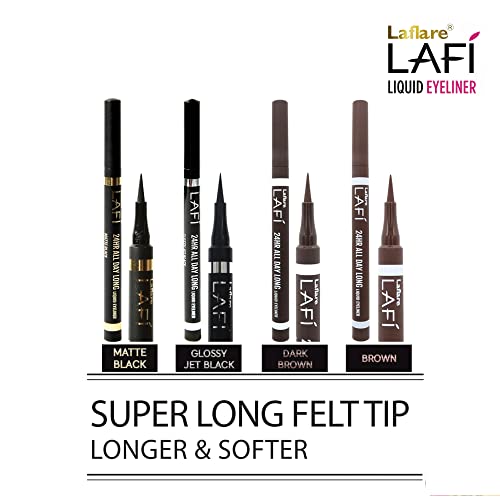 Laflare Delineador Líquido con Punta de Fieltro Super Larga miniatura 3