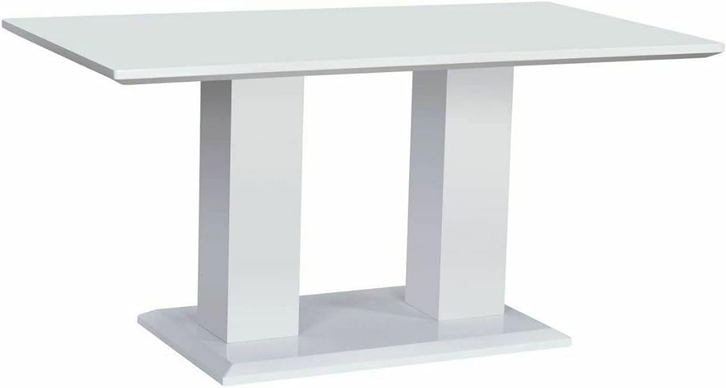 H Range UK Oxford White High Gloss MDF DINING TABLE ONLY (NO CHAIRS)