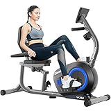 pooboo Magnetic Recumbent Exercise Bike Recumbent Bike Indoor Cycling Bike Stationary Bike with Pulse