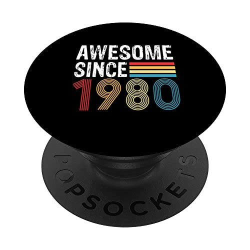 Impresionante Desde 1980 Cumpleaños 1980 Vintage PopSockets PopGrip Intercambiable