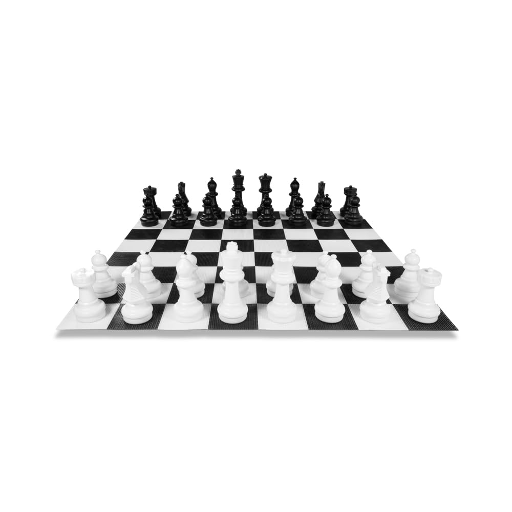 Uber Games Giant Ajedrez Pieces, 60cm King, Plastic, Black and White