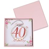 ViEinkaufen Regalo di compleanno per donne, braccialetto regolabile con scatola regalo, biglietto ispiratore, regalo per donne di 40/30 anni, regalo di compleanno per mamma, zia, figlia, sorelle