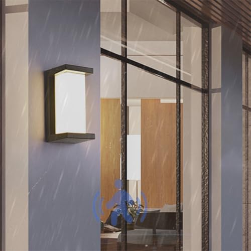 Luminaire extérieur étanche IP65 rectangulaire au design épuré noir