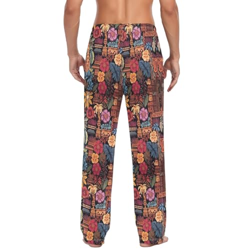 Tropical Elements Men's Pajamas Pants Cotton Sleep Bottoms Pants Lounge Sleepwear - S3