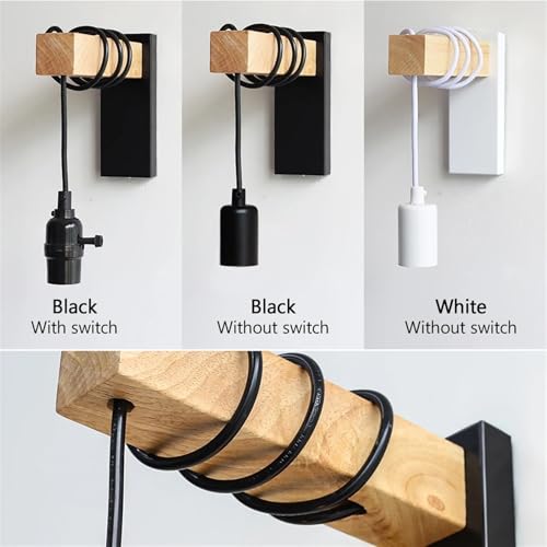 Aplique de pared para iluminar el comedor sin ocupar espacio lámpara retro negra 3