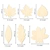 WILLBOND 60 Pieces Unfinished Wooden Maple Fall Leaves Craft Blank Leaf Shape Cutout Thanksgiving Ornament for Thanksgiving Fall Party DIY Decoration #1