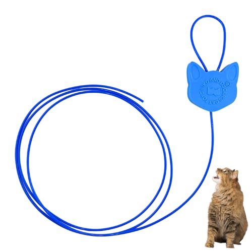 Niko and Oscar's Cat Toys | The Blue String | Cat String Toy | (1-Pack, Chonky, Blue)