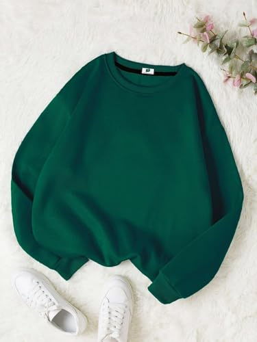 Image of SXV STYLE Solid Plain Unisex Cotton Oversized Baggy Sweatshirt