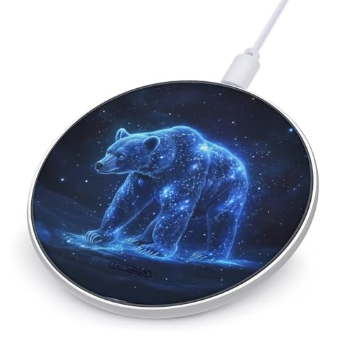Image of Bear Wireless Charger Fast Charging Pad Slim Charger Mat for Smartphone Phone