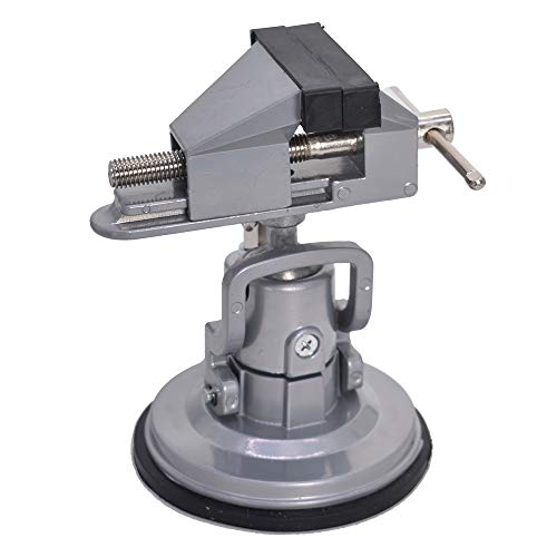 Findmall DOES NOT APPLY Vacuum Base Vise Portable Base Vise 3.15 Inch Jaw Width Pivots Multi-Angle Rotate 360°For Various Smooth Work Surfaces thumb #1