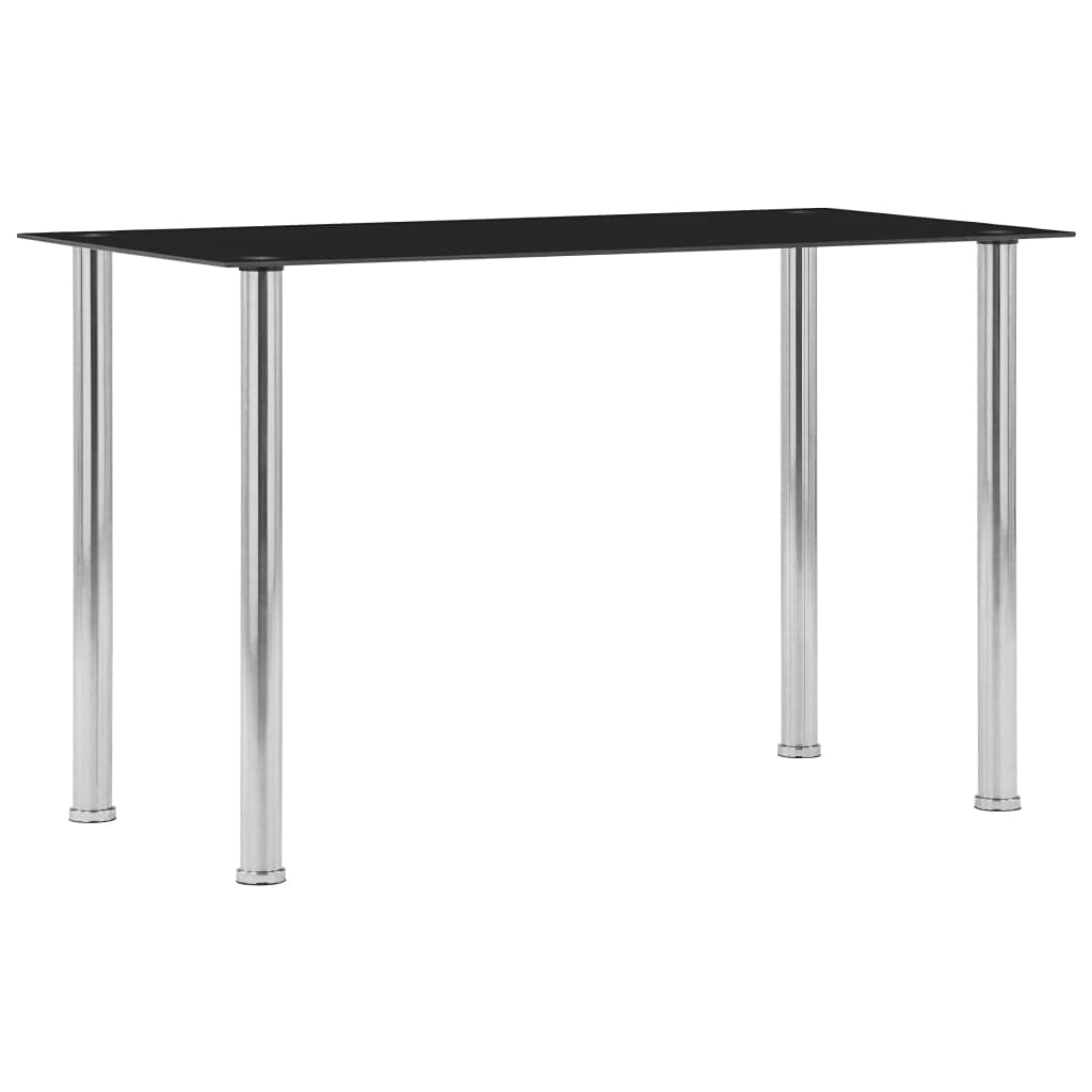 vidaXL - Esstisch Schwarz 120 x 60 x 75 cm Hartglas