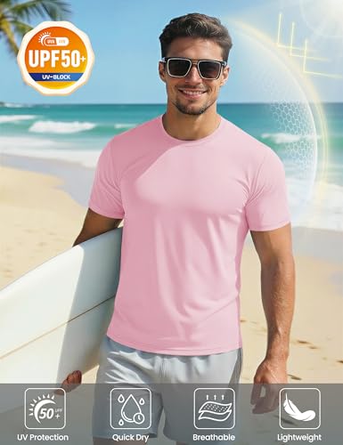 Image of MAGCOMSEN Men's Short Sleeve T-Shirt Quick Dry UPF 50+ Athletic Running Workout Fishing Top Tee Performance Shirts