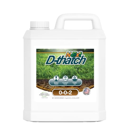 Liquid Lawn DeThatcher - Single Gallon (128 oz) Covers up to 21 300 sq ft - Thatch Digester to Reduce Thatch in Your Lawn and Encourage Microbial Activity to Breakdown Thatch As A Food Source for Turf