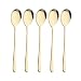 Onlycooker 18/10 Stainless Steel 5 PCS Korean Spoons Gold Tableware Dinnerware