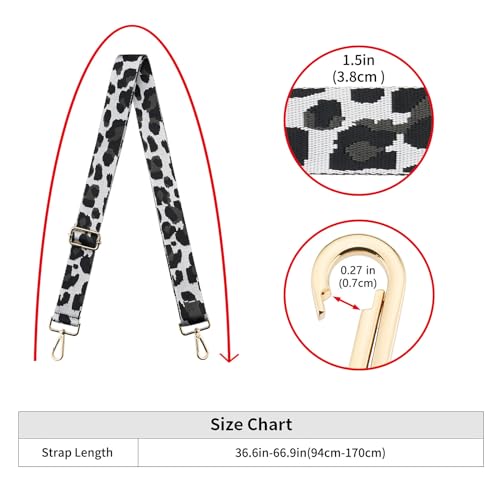 Image of ZOOEASS Wide Shoulder Strap Adjustable Replacement Belt Guitar Style Crossbody Bag Handbag Strap Multicolor Canvas Straps(Wide:1.5in)(Color3)