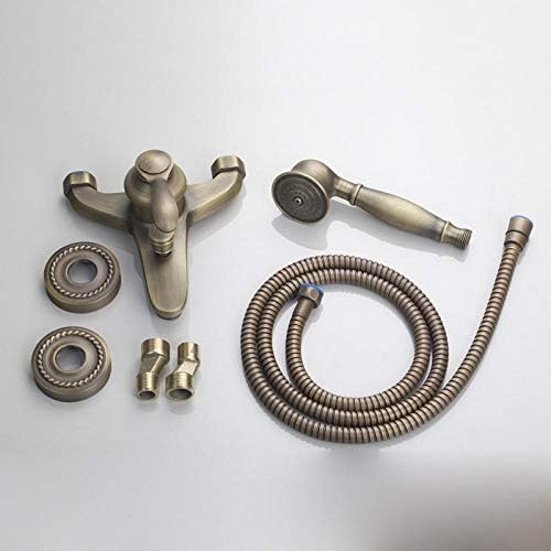 Wall Mounted Shower Faucet Antique Brass Set Hand Head Bathroom Faucets Single Handle Mixer Sets
