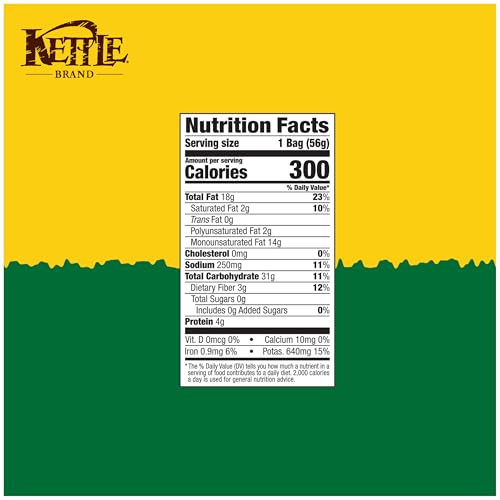 Image of Kettle Brand Potato Chips, Krinkle Cut, Dill Pickle Kettle Chips, Snack Bag 2 Oz