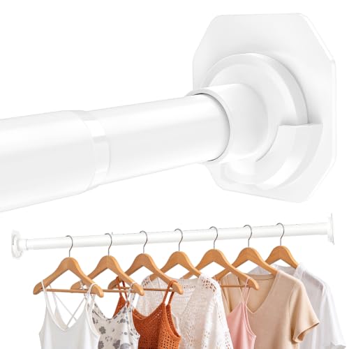 WELDUN Vorhangstange ohne Bohren 98-150cm Gardinenstange ohne Bohren Φ32mm Duschvorhangstange inkl 2 Wandsockel Metall Teleskopstange… – Ansicht 1