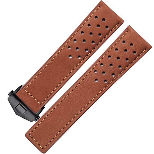 Bracelet montre cuir véritable 22mm résistant pour remplacer bande usée