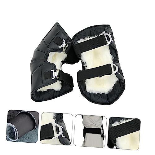 BESPORTBLE 1pair Motorcycle Warm-keeping Kneecaps Protective Gear Windproof Knee Sleeves for Outdoor Riding Lightweight and Elastic Design for Cycling and Sports Activities