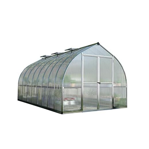 Palram - Canopia Bella Greenhouse Kit, 8x16, UV Protected, Wind & Weather Resistant, Polycarbonate Panels with Twin Glazing, Maintenance Free Outdoor Garden Walk-in Green Structure, 5 Year Warranty