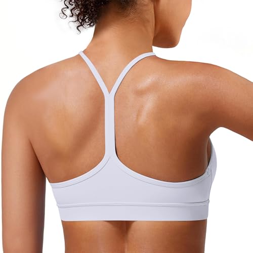 Padded Y-Back Sports Bra for Women - Racerback Low Impact Spaghetti Strap for Yoga Workout Top3