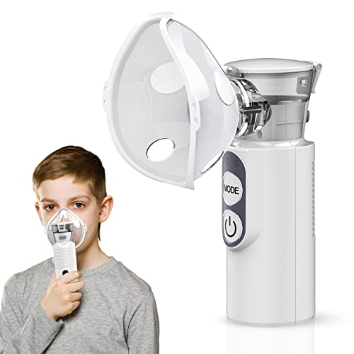 Portable Nebulizer, Ultrasonic Mesh Nebulizer, Nebulizer Machine for Adults and Kids, Cool Mist Steam Inhaler for Breathing Problems, Nebulizer for Travel or Home Daily Use