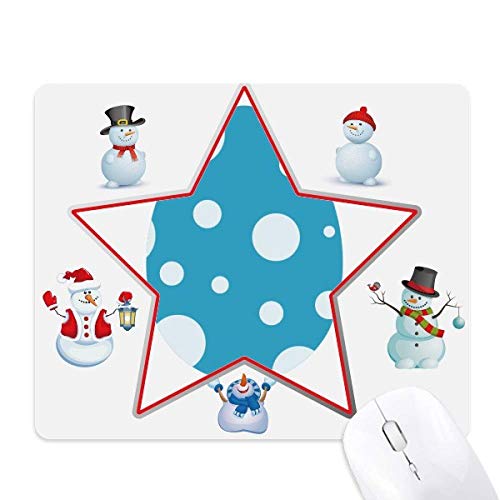 Tapis de souris Oeufs de Pâques et bonhomme de neige étoilé