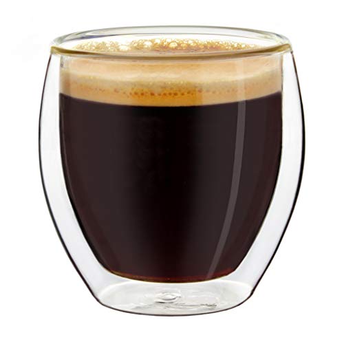 Creano Vasos espresso de doble pared, 100 ml, tazas moka, vasos térmicos con efecto flotante Set 16: 6x 100ml 6 piezas… - Imagen 6