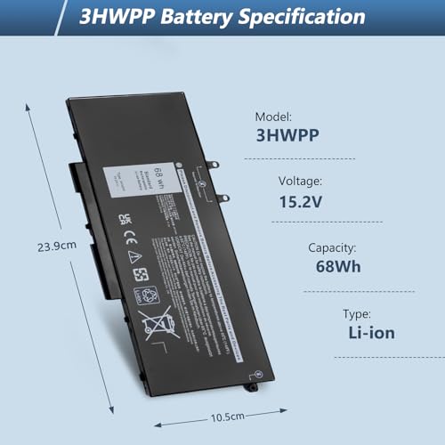 Batterie 3HWPP Dell Precision 3541 Fixation Interne Résout Panne - 3