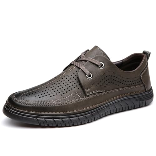 Mens Formal Dress Oxford Shoes, Pointed Toe Lace-up Leather Tuxedo Dress Shoes for Business Wedding